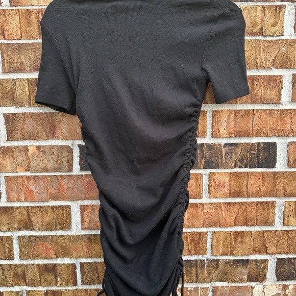 Zara Black Mock Neck Bodycon Mini Dress - Picture 5 of 7